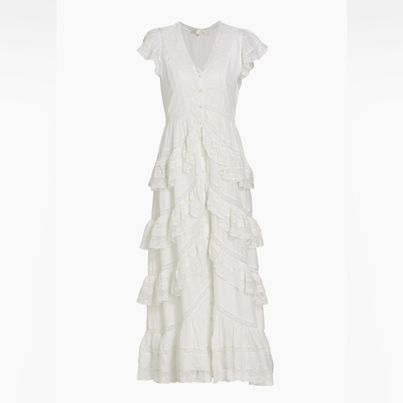 LoveShackFancy Dresses & Skirts - Loveshackfancy Brisbane silk maxi tiered dress